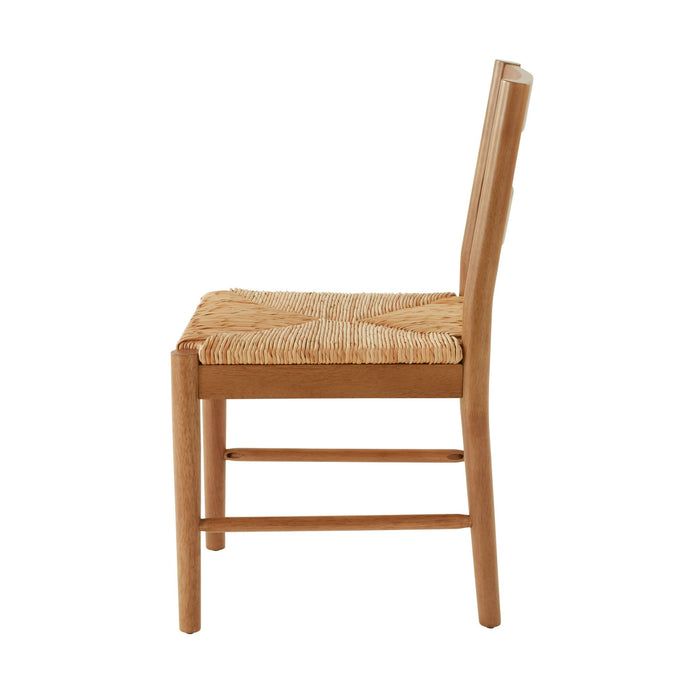 My Texas House Laurel Dining Chairs with Woven Seagrass Seat, Warm Brown, 2 Pack - Brand New - Open Box