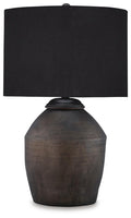 Naareman Metallic Black Terracotta Table Lamp (1/CN)
