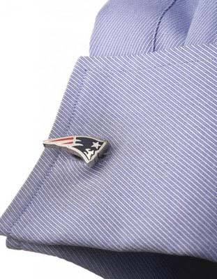 New England Patriots Cufflinks - Enamel Detail - Bullet Back - PD-NEP-SLA