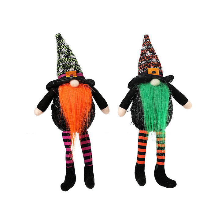 New product decorations long legs faceless old man doll lighting ball Rudolph doll decoration