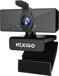 NexiGo N660 HD Webcam with Dual Microphone, Plug and Play|WIN 10,11,MAC
