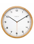 NeXtime Company Light Wood Round Clock - White Dial - Black Hands & Markers - 3154_99b51084-656e-456b-8817-3b75272a89b9