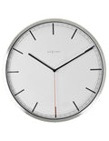 NeXtime Company Stripe Wall Clock - Aluminum Case - White Dial - 13.75in - 3071WI_dcd28f52-16da-4708-8d71-4d098f550e14
