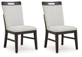 Neymorton Light Gray/Brown Dining UPH Side Chair (Priced Per Item, Must Order 2, 4, 6, or 8) - Brand New