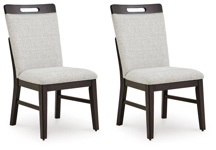 Neymorton Light Gray/Brown Dining UPH Side Chair (Priced Per Item, Must Order 2, 4, 6, or 8) - Brand New