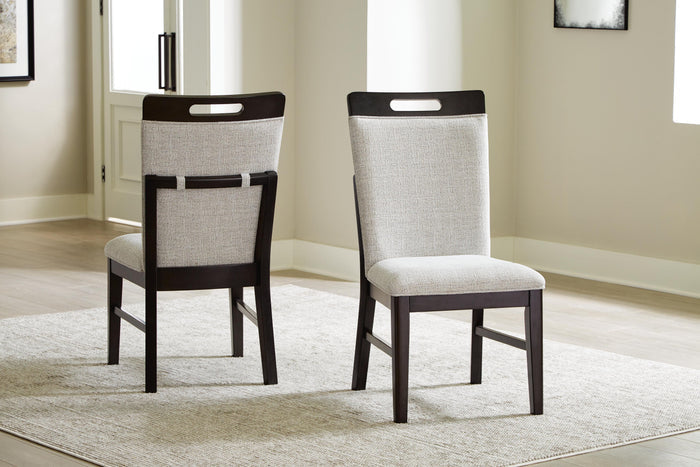 Neymorton Light Gray/Brown Dining UPH Side Chair (Priced Per Item, Must Order 2, 4, 6, or 8) - Brand New