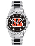 NFL Mens Cincinnati Bengels Heavy Hitter Watch - Bracelet Strap - Color Logo - XWM2539_1b1c124a-9939-4013-ad0c-ed8aadc222c5