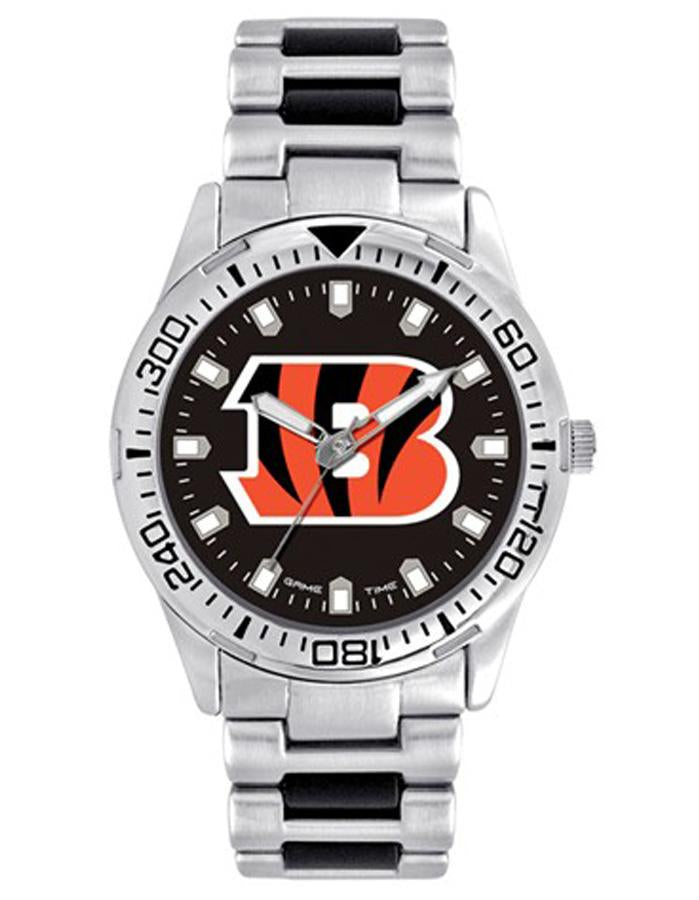 NFL Mens Cincinnati Bengels Heavy Hitter Watch - Bracelet Strap - Color Logo - XWM2539_1b1c124a-9939-4013-ad0c-ed8aadc222c5