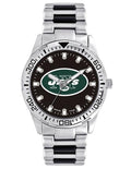 NFL Mens New York Jets Heavy Hitter Watch - Bracelet Strap - Color Logo - XWM2571