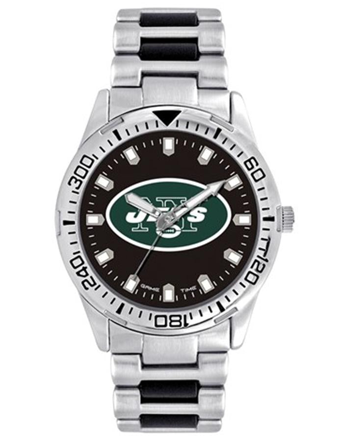 NFL Mens New York Jets Heavy Hitter Watch - Bracelet Strap - Color Logo - XWM2571