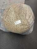 Noble House Solid Print Off-White Jute Round Pouf - Brand New