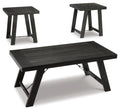 Noorbrook Black/Pewter Occasional Table Set (3/CN) - Brand New