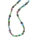 Colorful Czech glass and crystal beaded necklace from Owen Glass Collection featuring pastel tones and intricate beadwork.