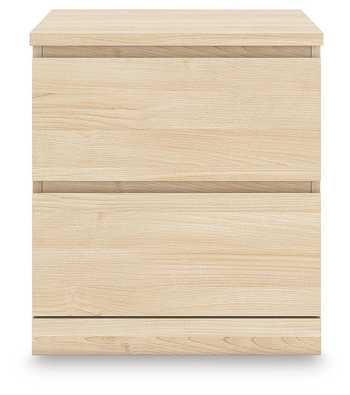 Onita Natural Two Drawer Night Stand - Brand New
