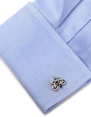Ox & Bull Bicycle Cufflinks - Antique Silver Plated - Round Swivel Back - OB-MP-BICYB_cd2a1036-4aab-4bd9-839d-874a492240e1