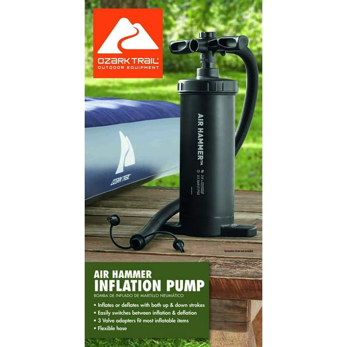 Ozark Trail 14.5" Manual Air Pump, Black - Used, Like New