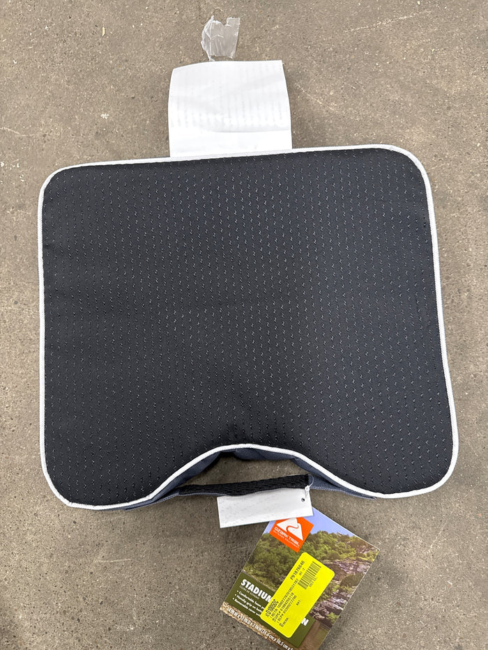 Ozark Trail 430-GRAY Gray and Black Stadium Cushion - Brand New