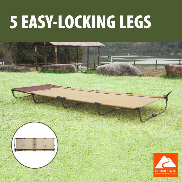 Ozark Trail Zipper Cot, Adult, 75.5" x26" x 5.5" - Brand New