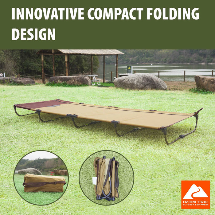 Ozark Trail Zipper Cot, Adult, 75.5" x26" x 5.5" - Brand New