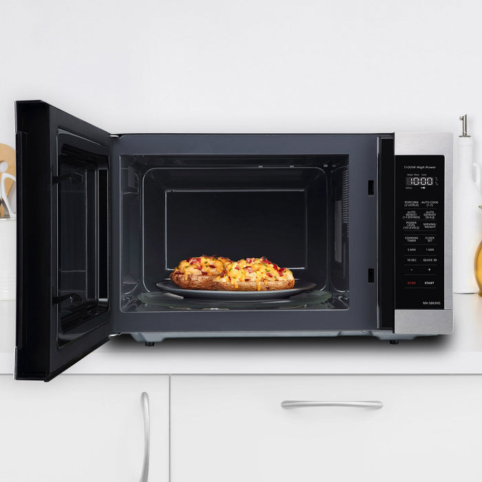 Panasonic 1.3 Cu. ft. Countertop Microwave Oven,1100W, Stainless Steel – NN-SB65NS - Brand New