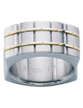Paris Collection - Stainless Steel and 18k Gold - Ring - NRG-012400