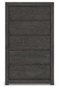 Parlayon Charcoal Five Drawer Chest - Brand New