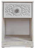 Paxberry Whitewash One Drawer Night Stand - Brand New