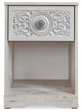 Paxberry Whitewash One Drawer Night Stand - Brand New