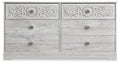 Paxberry Whitewash Six Drawer Dresser - Brand New