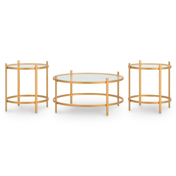 Pearlox Gold Occasional Table Set (3/CN) - Brand New