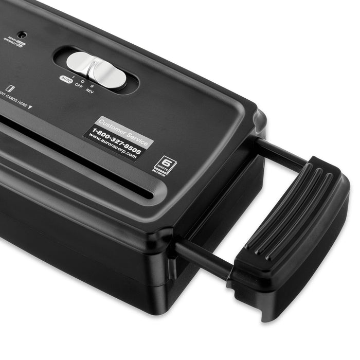 Pen+Gear 6-Sheet Strip Cut Credit Card & Paper Shredder, Black - Brand New