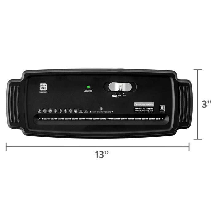 Pen+Gear 6-Sheet Strip Cut Credit Card & Paper Shredder, Black - Brand New