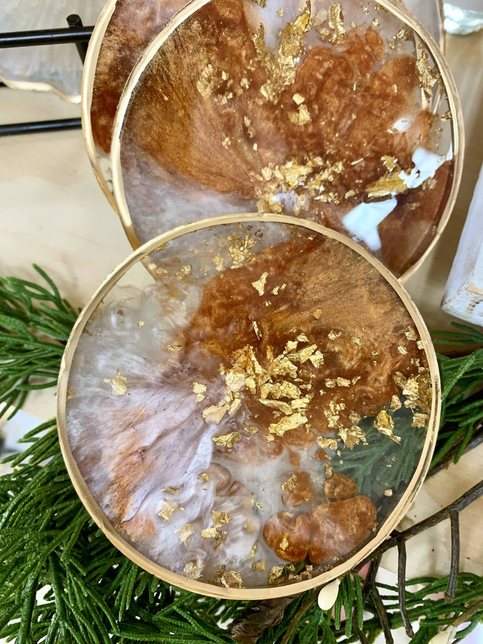 Perfectly Round Coasters: Copper