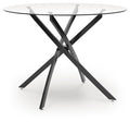 Pharwynn Black Round Dining Room Table - Brand New