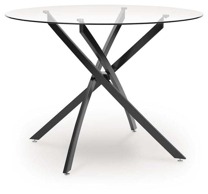 Pharwynn Black Round Dining Room Table - Brand New
