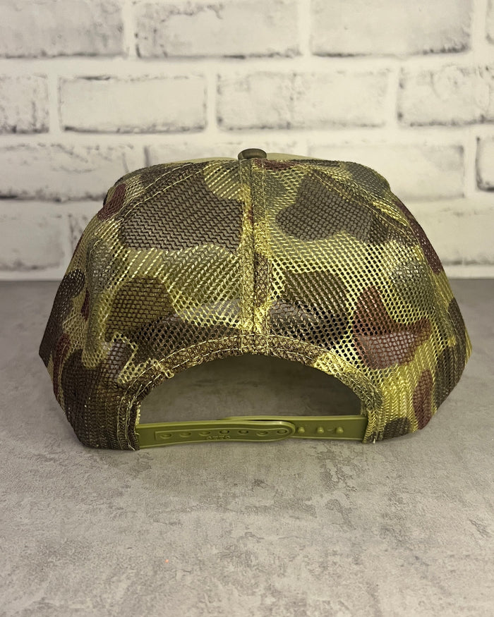 Pin Hunter Trucker Hat with Camouflage