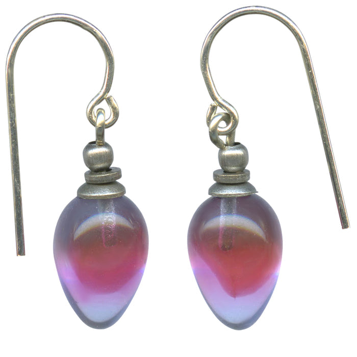 Owen Glass Collection COLORS 1 earrings featuring vibrant, colorful glass bead designs on gold-tone hooks.