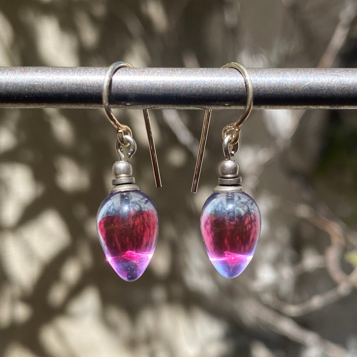 Owen Glass Collection COLORS 1 earrings featuring vibrant, multi-colored glass beads on gold-tone hooks.