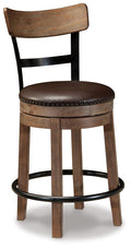 Pinnadel Light Brown UPH Swivel Barstool (1/CN) - Brand New