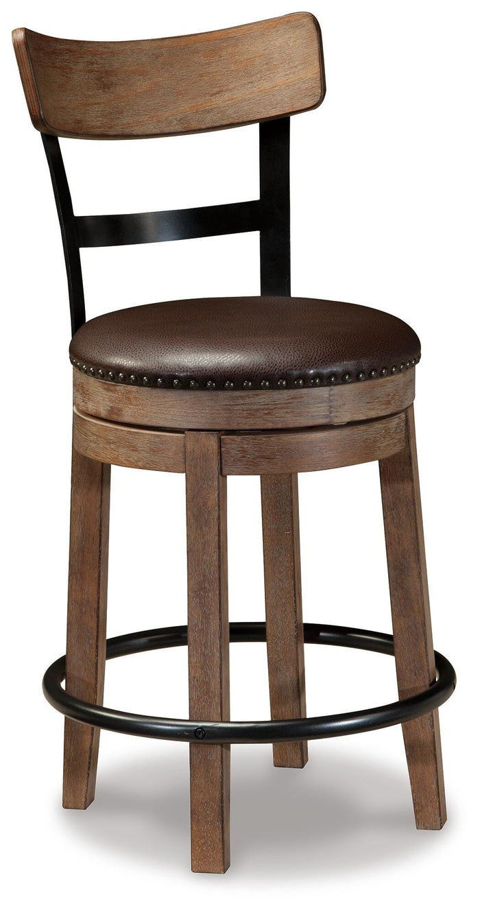 Pinnadel Light Brown UPH Swivel Barstool (1/CN) - Brand New