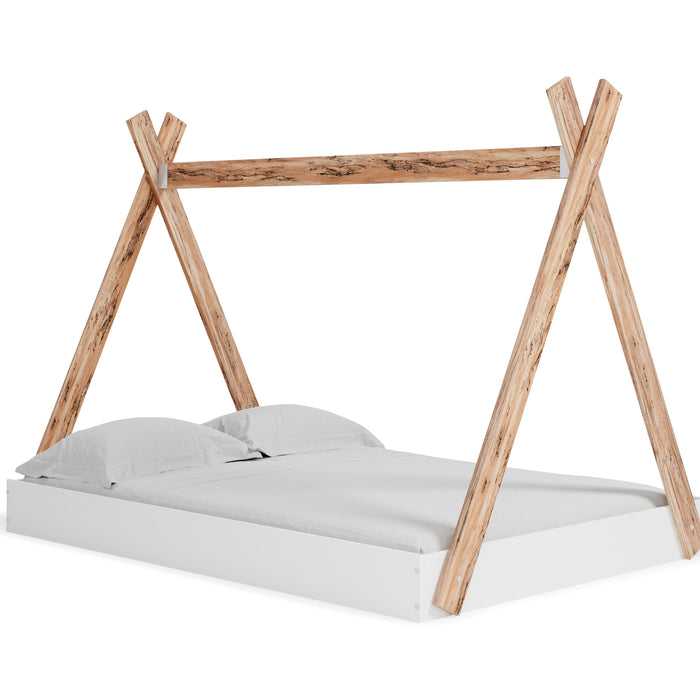 Piperton Two-tone Brown/White Full Tent Complete Bed in Box - Brand New
