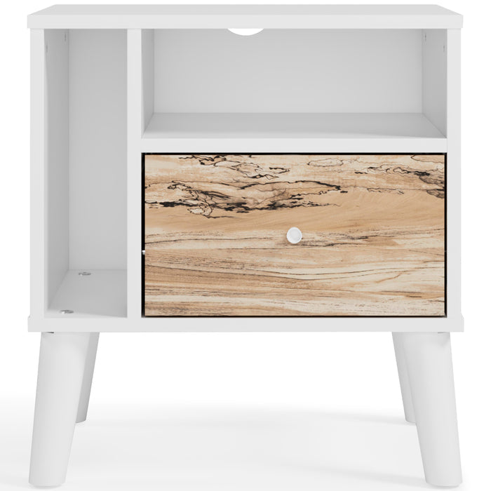 Piperton Two-tone Brown/White One Drawer Night Stand