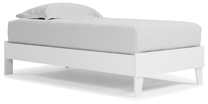 Piperton White Twin Platform Bed