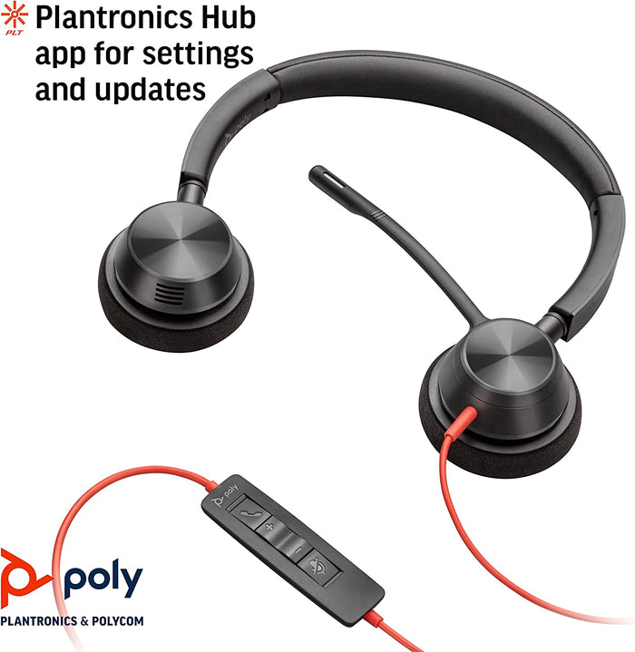 Plantronics - Blackwire 3320, Wired, Dual-Ear (Stereo) Headset