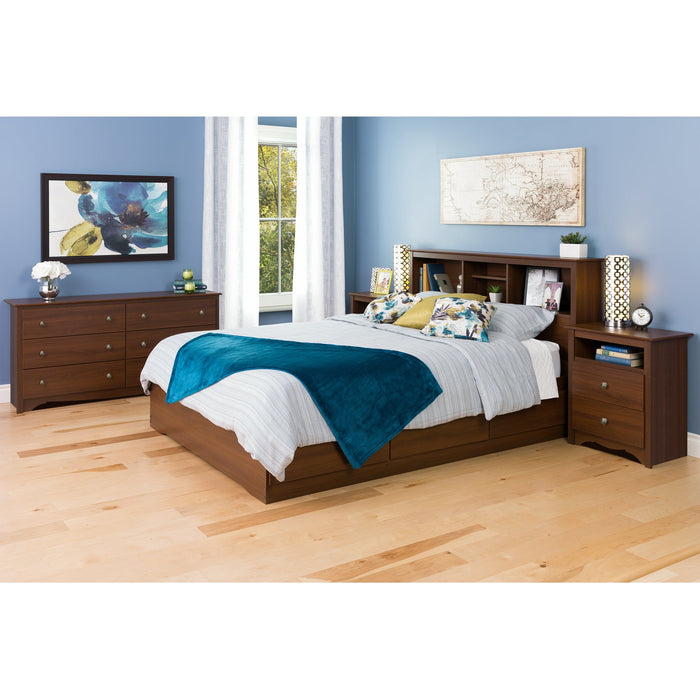 Prepac Monterey Cherry Full/Queen Bookcase Headboard - Brand New - Open Box