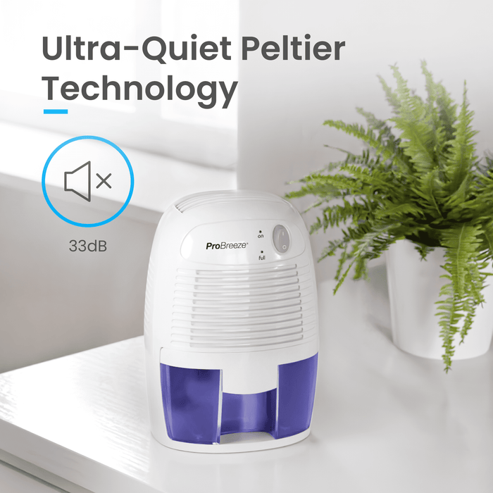 Pro Breeze 1 Pint Portable Dehumidifier Ultra Quiet 17oz Dehumidifier for Rooms up to 215 sqft, Closet - Brand New