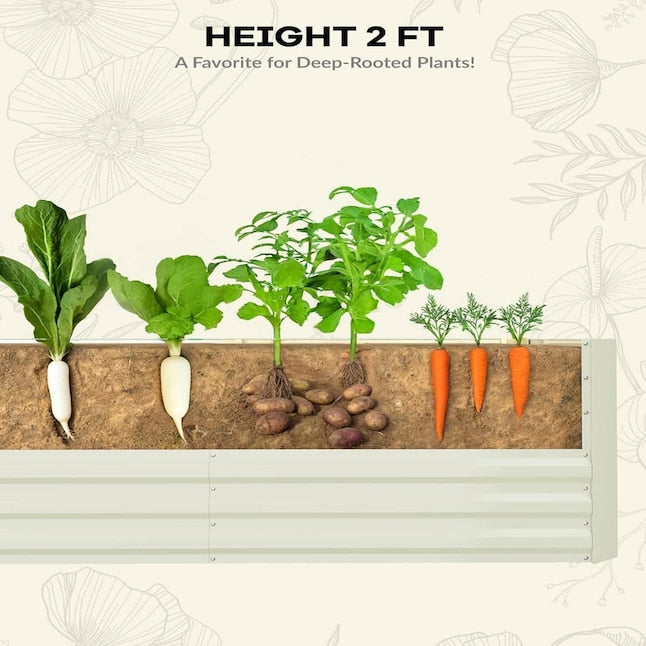 Qeetex 8x4x2ft Steel Raised Garden Bed Kit - Brand New