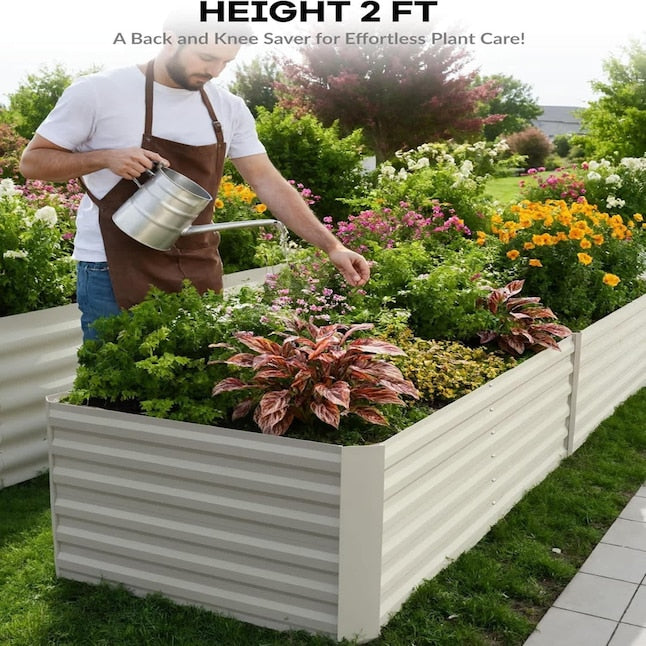 Qeetex 8x4x2ft Steel Raised Garden Bed Kit - Brand New