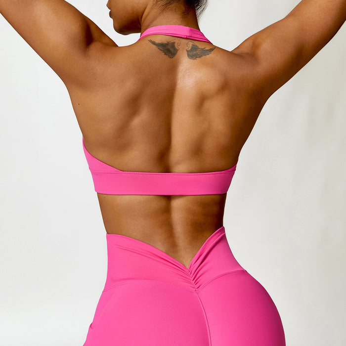 Quick drying beautiful back yoga clothes bra tight fitness vest running shockproof sports underwear