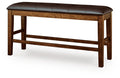 Ralene Medium Brown DBL Counter UPH Bench (1/CN) - Brand New